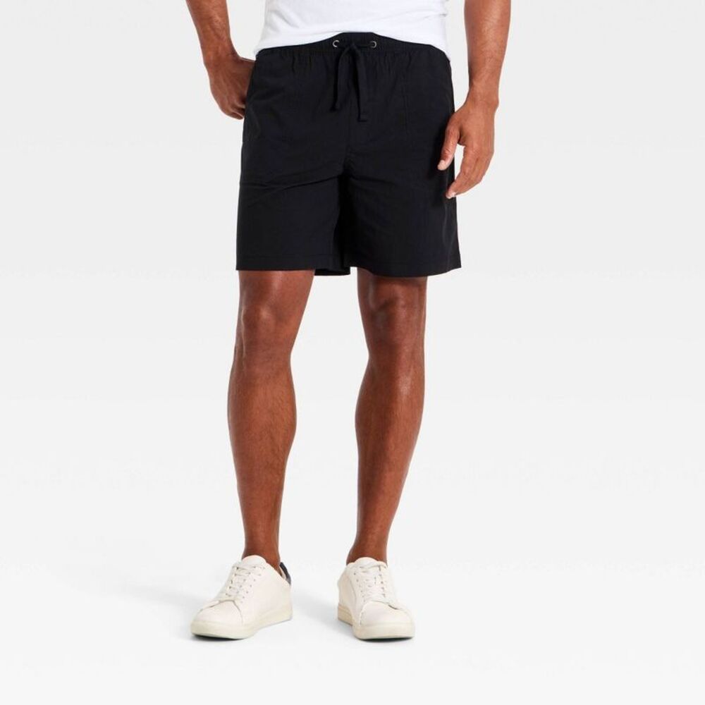 Men's 7" Trek Pull-On Shorts - Goodfellow & Co Black S